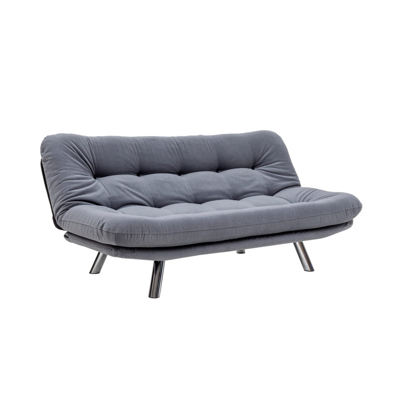 Crestside 68.9" Wide Tight Back Convertible Sofa, Gray Microfiber