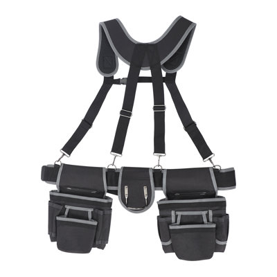 Tool Belt with Suspenders, Multifunctional Electrician Tool Bag