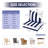 25.6 x 25.6 In Patio Furniture Cushions set of 2, Fade Resistant Outdoor Seat Cushions witj 4 pairs of Ties, Deep Seat Cushion for Seat Patio Chairs, Rattan Furniture, Wicker Seating, outdoor Adirondack Chair, Navy Blueblue White Stripes-123052628-123052623