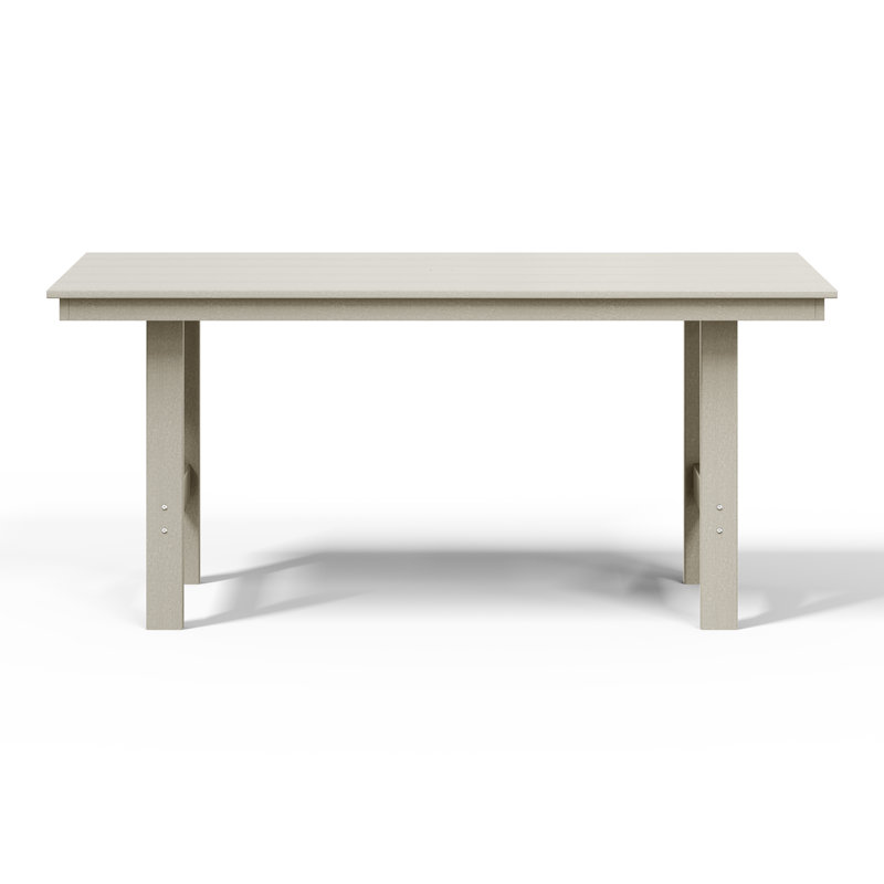 34x66 Rectangular Patio Dining Table, Gray