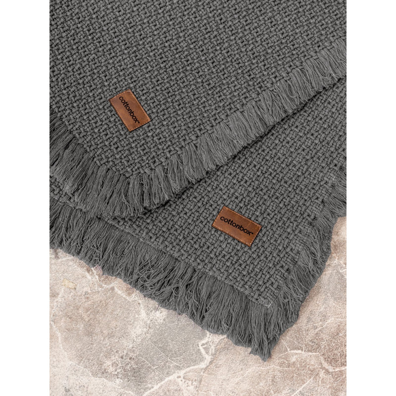 Dale Cotton Twill Non-Slip Bath Mat, Grey
