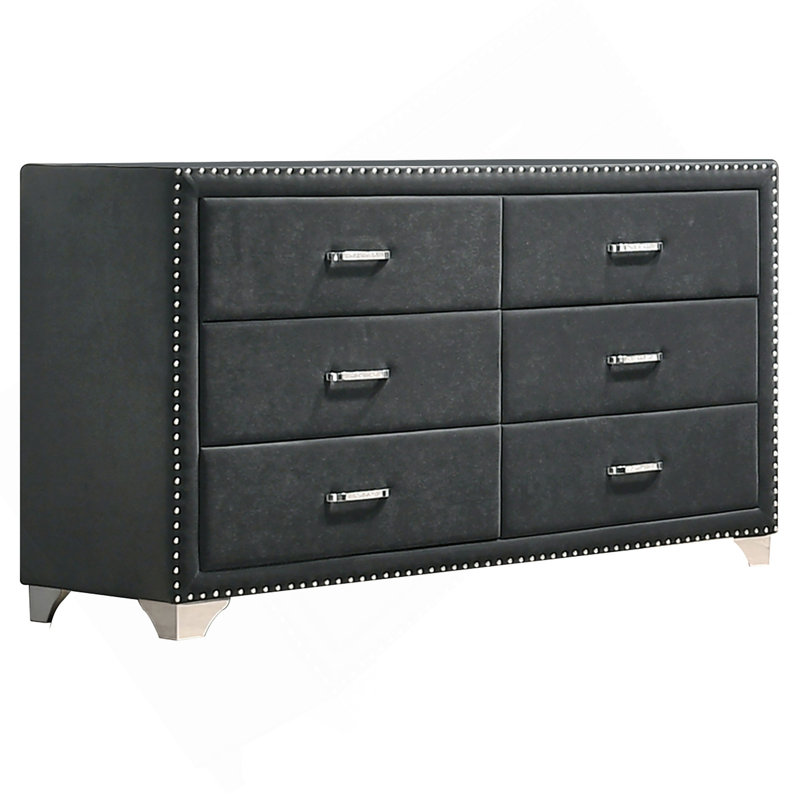 Commode 6 tiroirs Kennedy, Gris