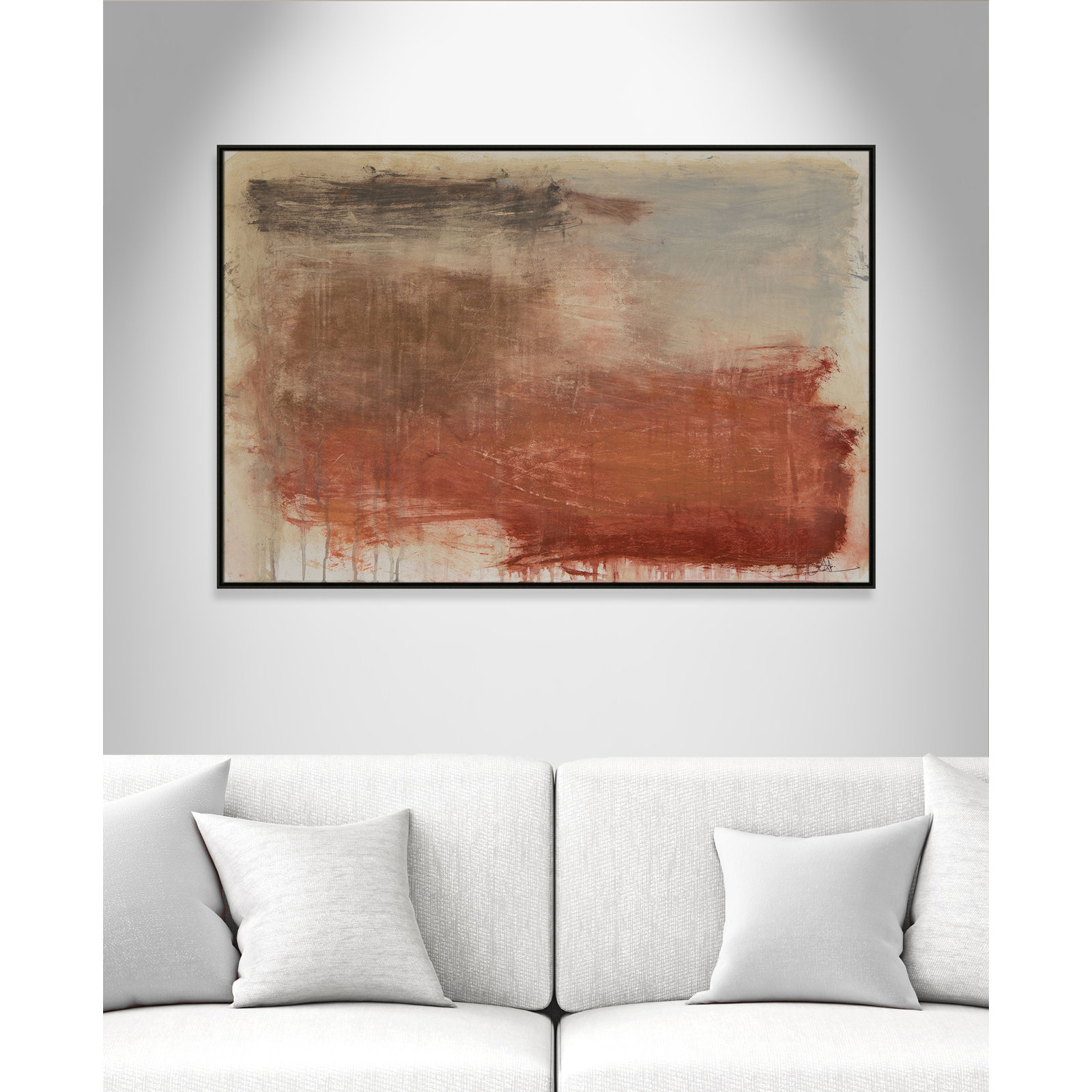 Colin "Autumn Over The Riviera" Print, 41.5" H x 61.5" W, Espresso