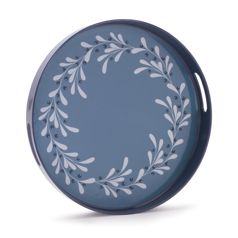 Winter Botanical Wreath Tray 13.5"D