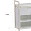 Banc de rangement pour chaussures de 39 po avec coussin, compartiment de rangement à plateau relevable et étagère à chaussures ouverte à 2 niveaux, banc d'entrée en bois pour chambre à coucher ou vestibule-122430270