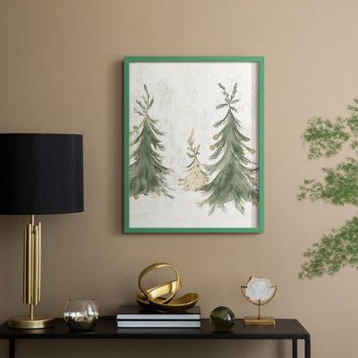 «Christmas Holiday Art» CECXCI, reproduction d'art encadrée - bois massif