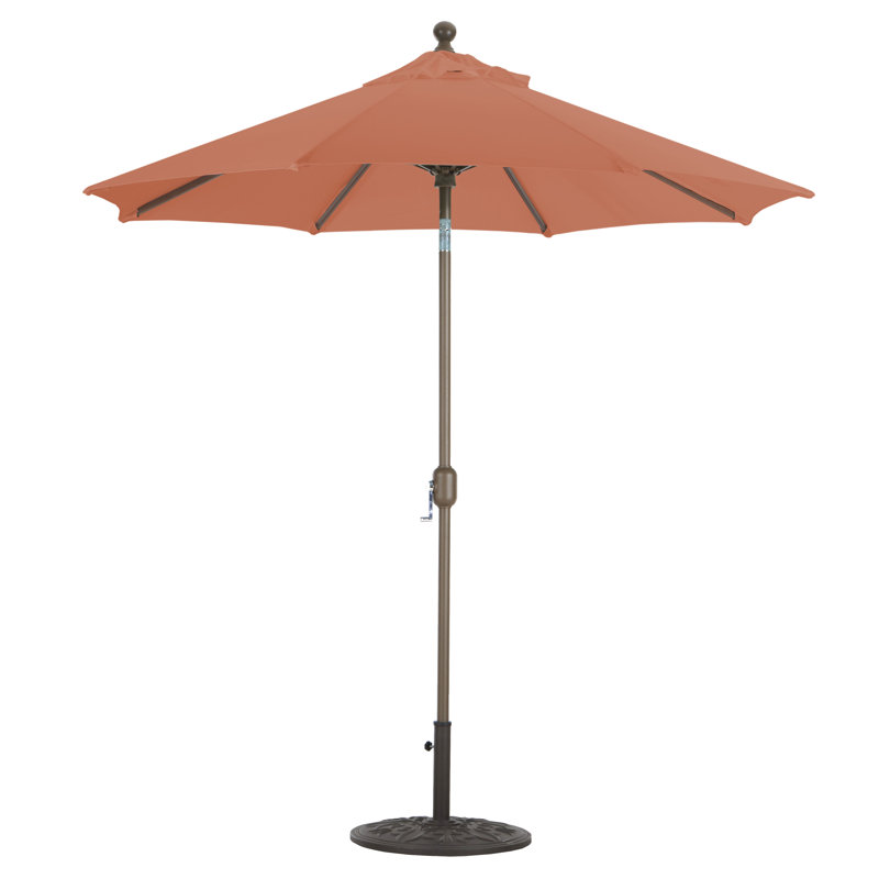 Parasol de marché de 7,5 pi Nadasha, Bronze antique, Terra Cotta