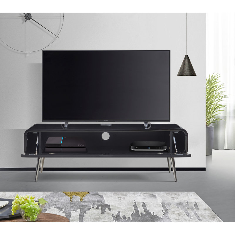 Luper Unfinished TV Stand for TVs up to 60", Gloss Black