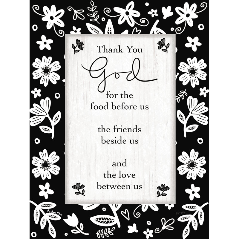 «Thank You Prayer» par Annie Lapoint, Cadre noir simple, papier, H 24 po x l 24 po, Pas de tapis