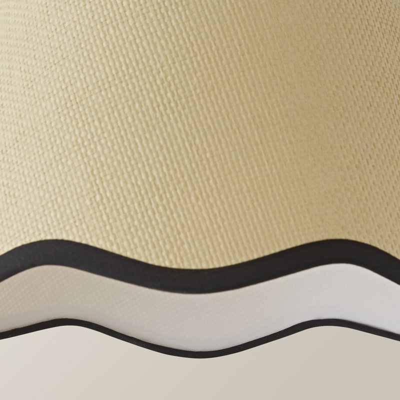 16.5cm H Fabric Empire Lamp Shade ( Slip-On ), Natural/Black