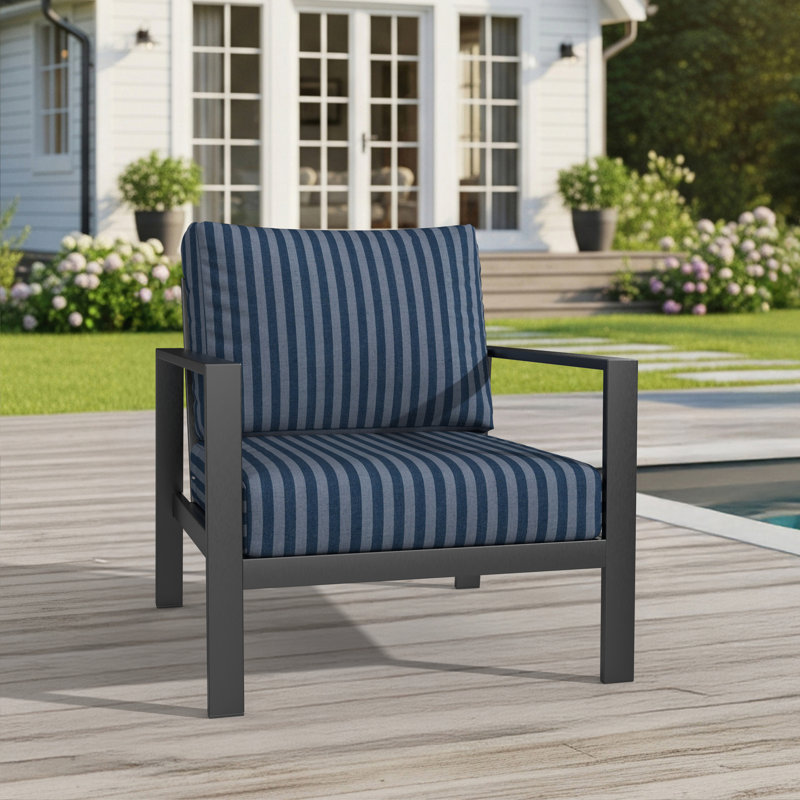 Coussin de chaise longue d'extérieur Kacy Sunbrella®, Sunbrella - voile loin denim