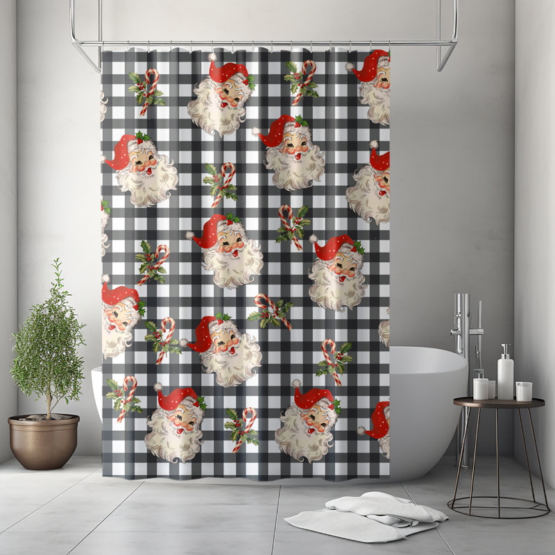 Johnnous Gingham Shower Curtain, 72" H x 70" W