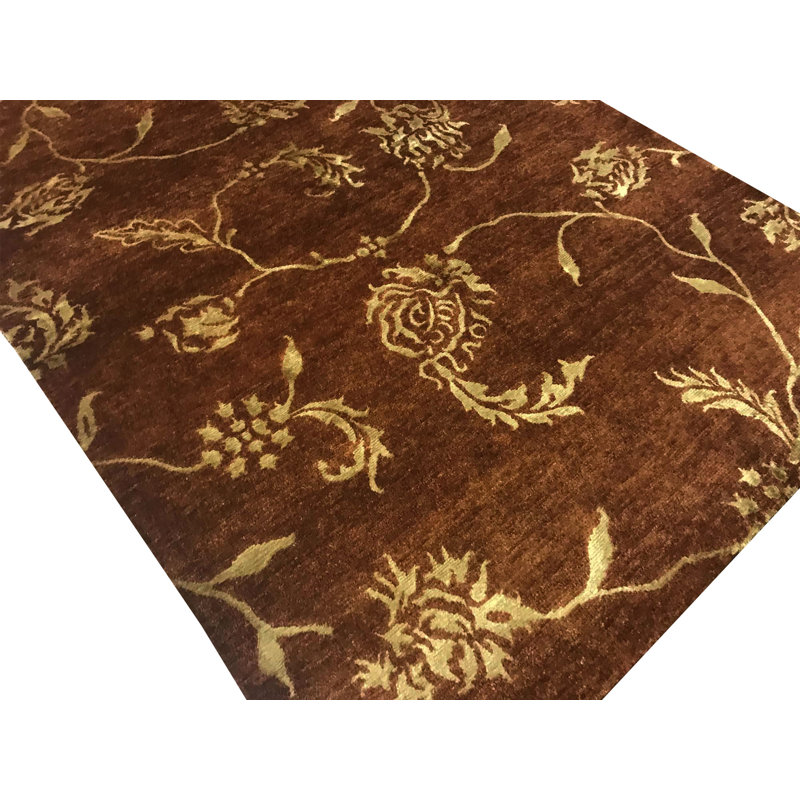 Hand-Knotted High-Quality Rust Area Rug