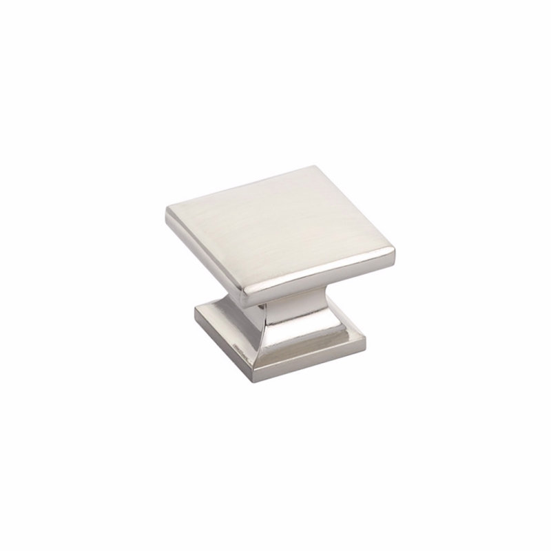 Northport Square Knob, Brushed Nickel