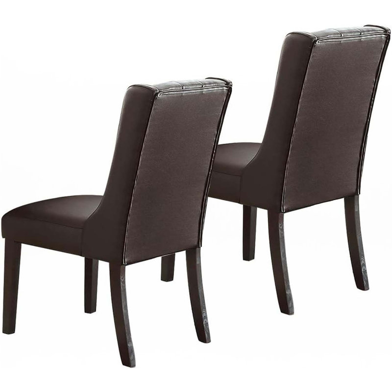 Mobilier de salle à manger en similicuir, Espresso