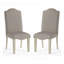 Chaise d'appoint rembourrée Romane en gris