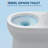 19" Tall One-Piece Round Toilet with ADA Comfort Height, 0.8/1.28L GPF Dual Flush & 12" Rough-In | High Bowl Design for Seniors in White
