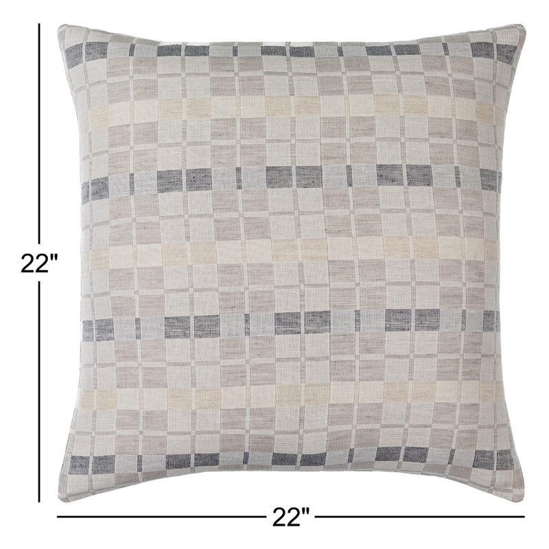 Deckland Geometric Linen Throw Pillow, Pillow Cover Only - No Insert, 22" x 22"