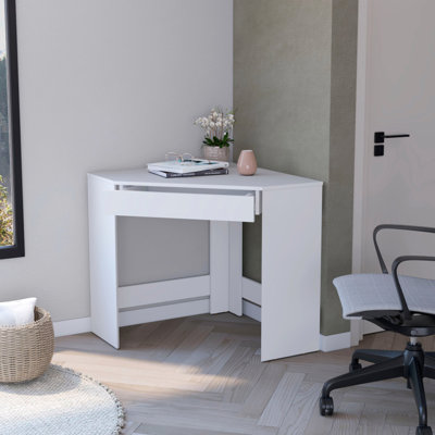 Menno Corner Desk With Spacious Drawer And Modern Design