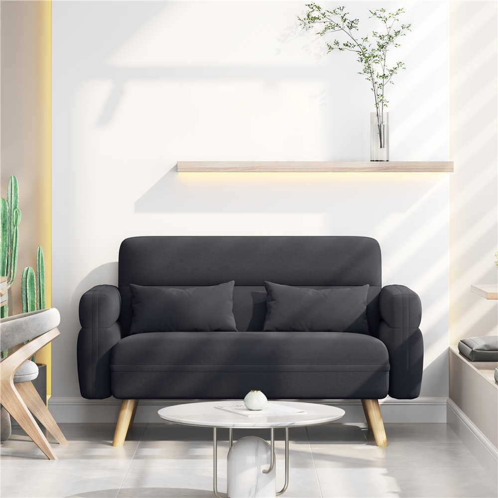 Modern Fabric Sofa Couch 2 Seater Sofa  Upholstered Loveseat
