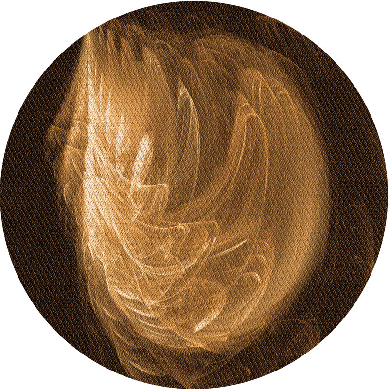 Tapis brun en laine Montano, Rond 4 pi