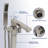 Floor Mounted Tub Filler Faucet Brushed Nickel, Solid Brass, Precision Water Control Valves, 360° + 90° Spout Rotation, - Clog Nozzle Nickel With Hand Shower, Smooth Dual Temperature Regulation,-118944299