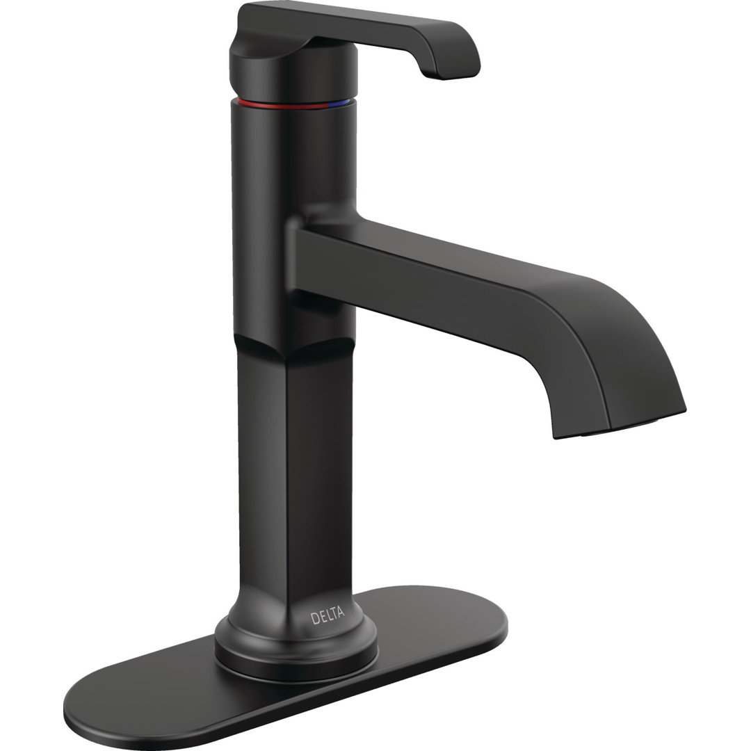 Tetra Single Hole Bathroom Faucet, Single Handle Bathroom Sink Faucet with Drain Assembly Delta