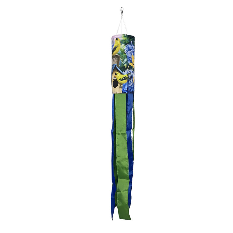 Goldfinches And Hydrangea Windsock