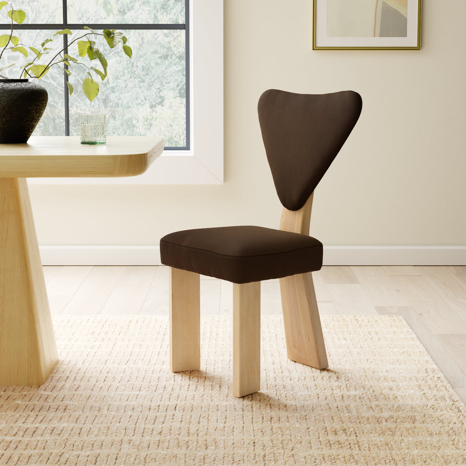 Perci 18.9'' H Velvet Upholstered Ash Side Chair