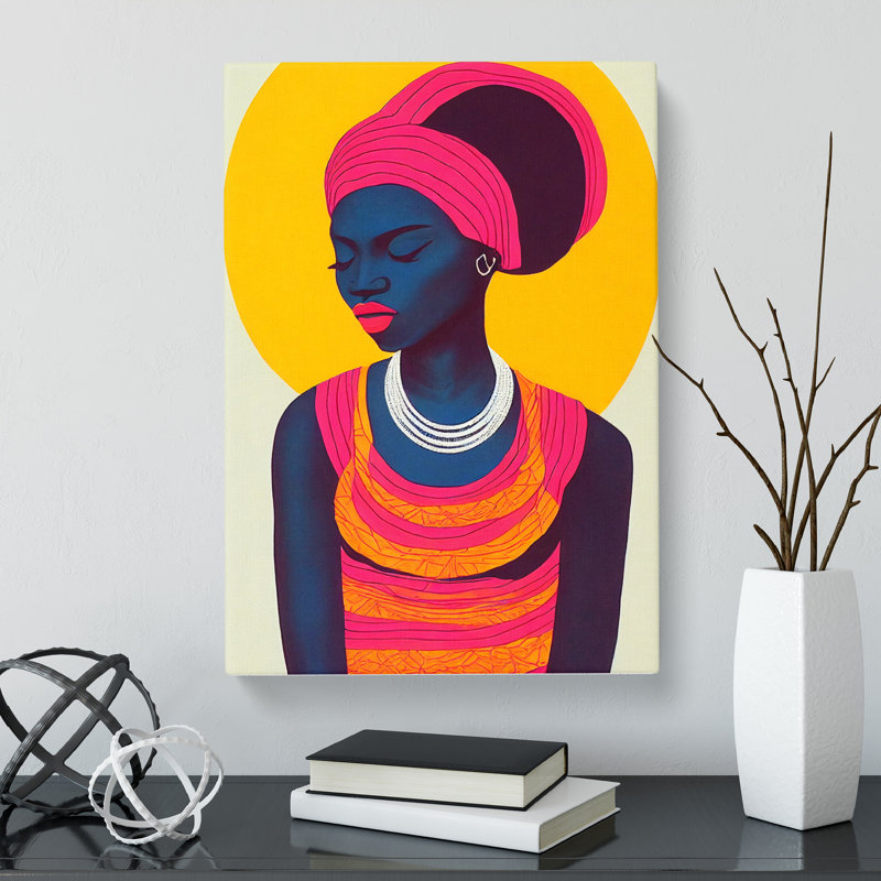African Woman Avant Garde - Wrapped Canvas, 76cm H x 50cm W x 3cm D