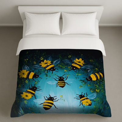 Bees Bedding Insects Duvet Cover Bohemian Boho