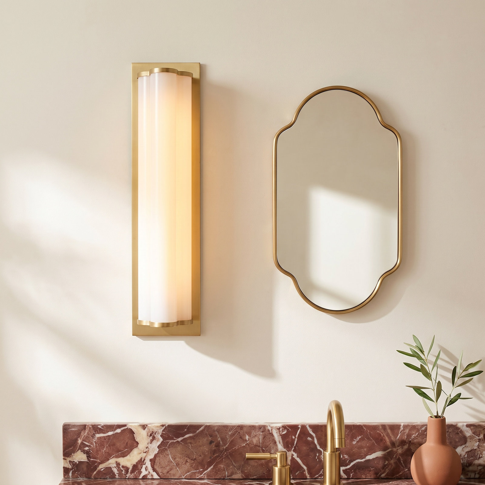 Freya Single Ribbed Dimmable LED Vanity Light