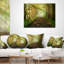 Suns Peeks into Forest - Coussin décoratif à imprimé paysage
