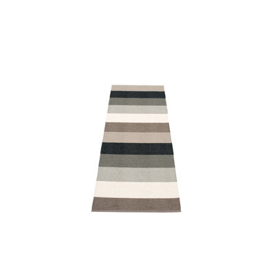 Molly Striped Area Rug in Black/Gray/Beige/Mud