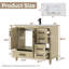Napoli 36" Freestanding Single Bathroom Vanity With Solid Surface Composite Top-744422451