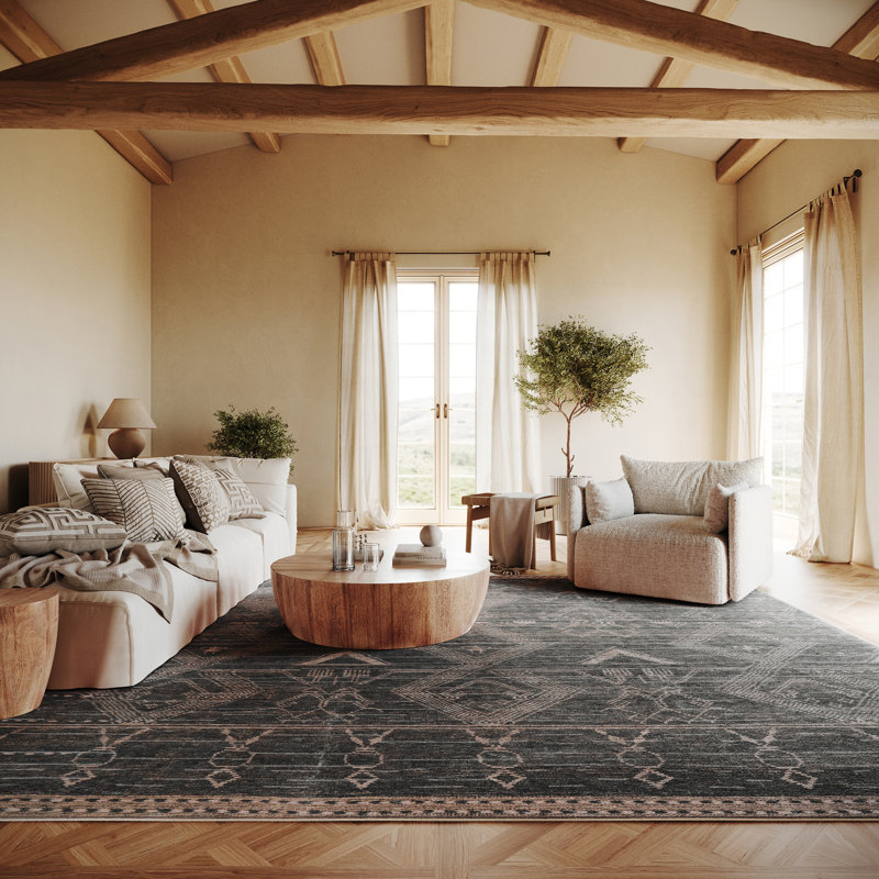 Avielle Abstract Handmade Wool Area Rug, Rectangle 2' x 3'
