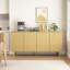Buffet buffet avec rangement, buffet long avec 4 portes, console en bois avec tablettes réglables pour le salon, la cuisine, la salle à manger et la salle à manger