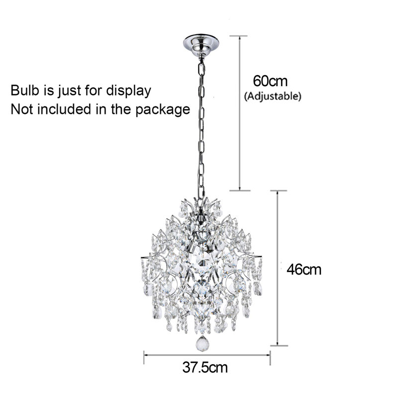 URBNLIVING 3 - Light Crystal Chandelier