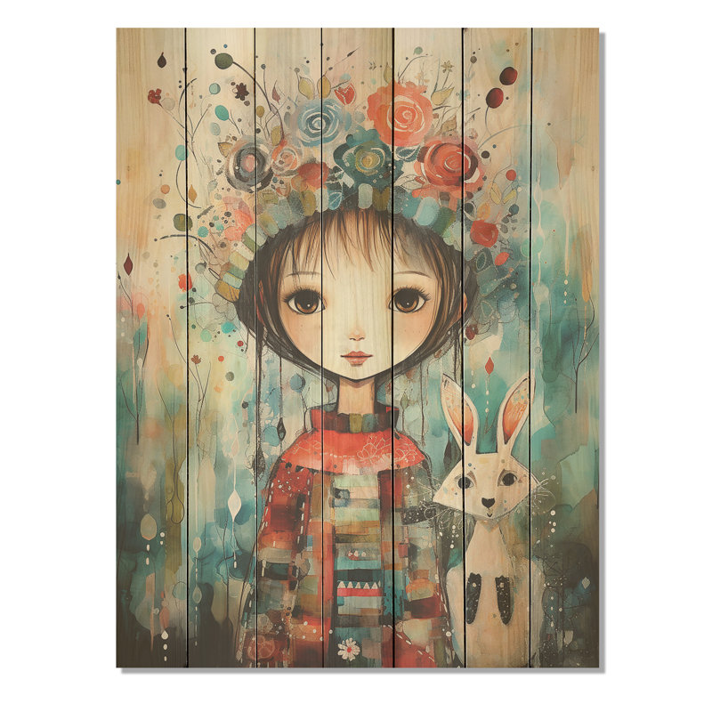 Mignon décorations de Noël pour enfants III - Impression sur bois, H 44 po x l 34 po