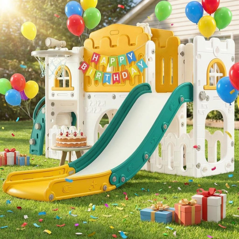 Espiron Optimum 180cm W Freestanding Slide, Green