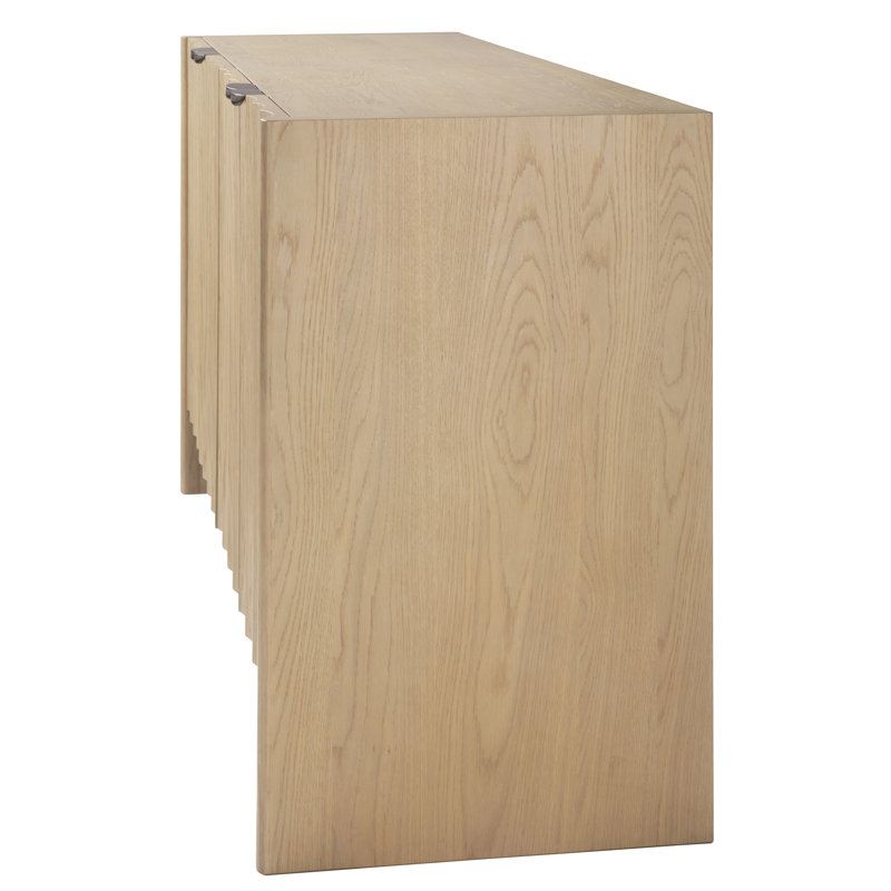Finley Solid Wood Storage Cabinet, Natural Pale Oak