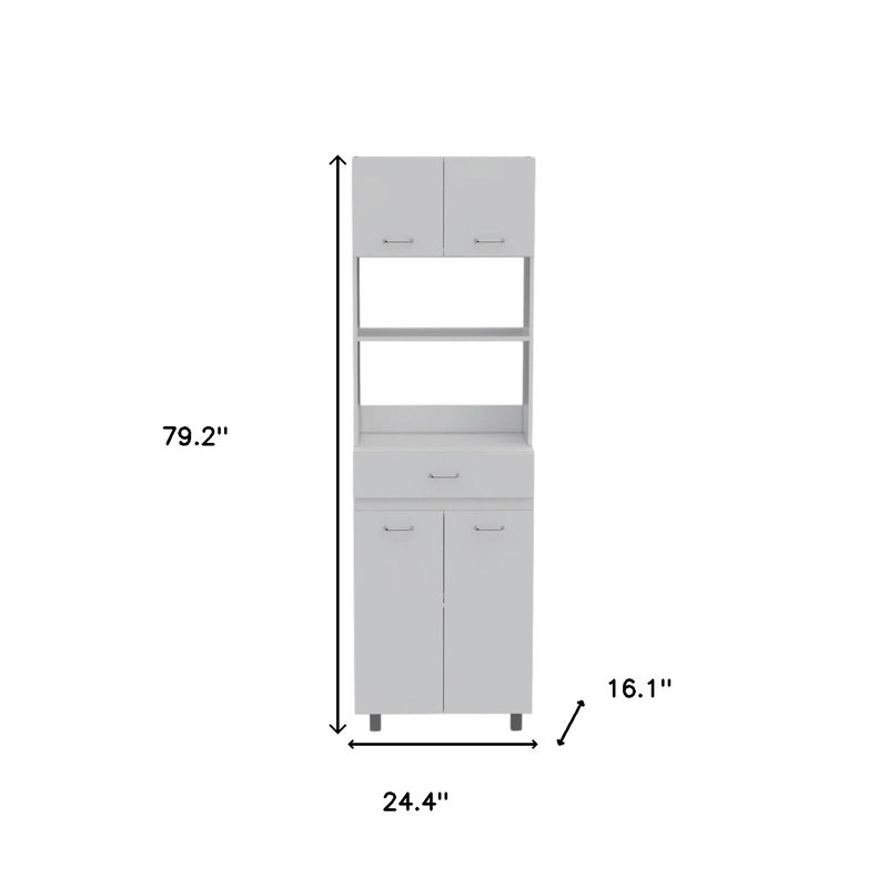 Garde-manger blanc 79 "avec trois tablettes