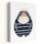 Cute Sailor Seal Playful Whimsical Animal Ocean Wall Art Print 1 Piece Wrapped Canvas Wall Art-491432511