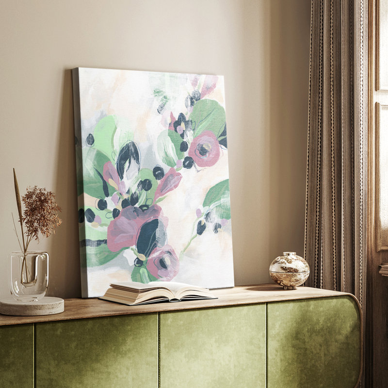 Fresque branche tropicale II - galerie Cavas sur mesure, H 60 po x l 40 po