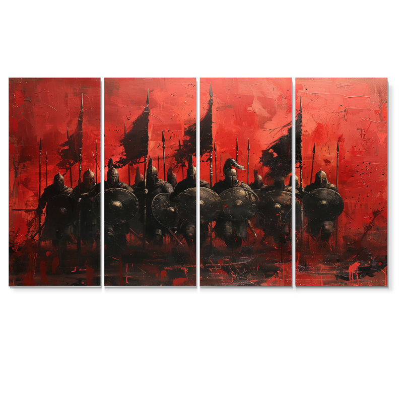 Yemina - Ensemble de décoration murale armée, H 32 po x l 64 po