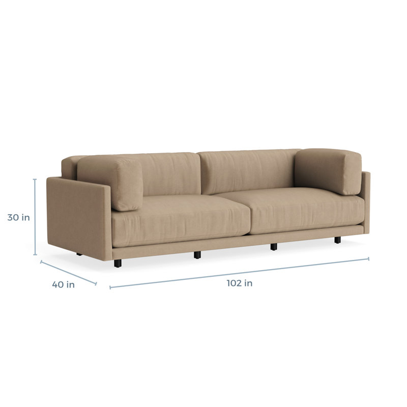MTO - Sunday Sofa, Otter Velvet
