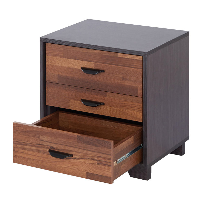 Versatile Accent Table In Walnut And With Storage Space Rectangular Drawers