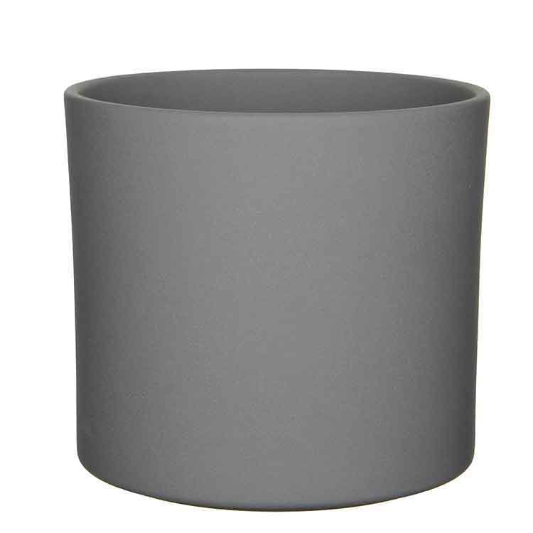 Signe Ceramic Planter, H26 x W28 x D28cm, Grey