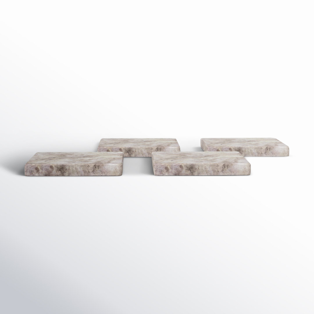 Marble Square 4 Piece Coaster Set (Set of 2) AllModern