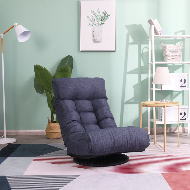 Greig Outdoor Chaise Lounge Seat / Back Cushion, Navy 100% Linen